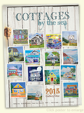 Cottages by the Sea - 2015 Summer Poster by Gallery One, Ocean View, DE